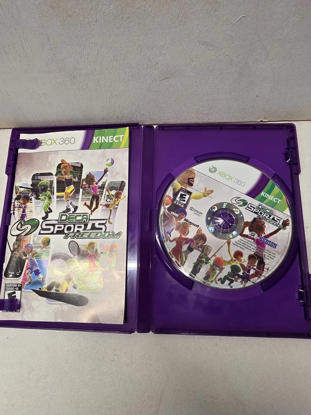 Deca Sports Freedom Xbox 360 Kinect Complete Tested Working Hudson Soft 2010